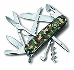 Victorinox 1.3713.94B1 Huntsman multifunkcionális kés 91 mm, terepszínű, 15 funkciós, buborékfólia