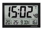60.4510.01 TFA Rádiem řízené nástěnné XL hodiny s vnitřní/vnější teplotou, černé