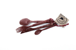 30250253 Kupilka CUTLERY Fork, knife, spoon, teaspoon Red - červený kempingový príbor