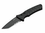 Böker Plus 01BO401 Strike Tanto All Black automatický nôž 8,5 cm, čierna, oceľ, hliník