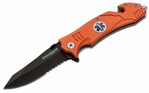 Magnum 01LL472 EMS Rescue záchranářský nůž 8,3 cm, oranžová, hliník