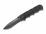 Magnum 01RY247 Black Spear vreckový taktický nôž 10 cm, celočierna, hliník