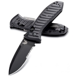 Benchmade 5700SBK PRESIDIO II automatický taktický nôž 9,5 cm, celočierna, hliník, puzdro Cordura