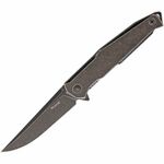 Ruike P108-SB Black vreckový nôž 8,8 cm, Black Stonewash, celooceľový