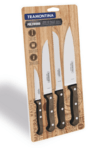 Tramontina 21199/981 Polywood 4ks/set kuchyňských nožů, hnědá/blistr