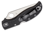 Spyderco C258PSBK Strech 2 XL zsebkés 10 cm, szatén, levél alakú, fekete, FRN