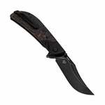 Kizer Ki4647A1 Phoenix vreckový nôž 9 cm, Black Stonewash, čierna, oranžová, FAT Carbon, hliník