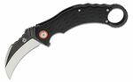 QSP Knife QS120-B Eagle Black kapesní nůž - karambit 7,7 cm, satin/černá, černá, G10