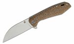 QSP Knife QS118-A2 Pelican Brown Micarta Satin vreckový nôž 9,2 cm, hnedá, Micarta