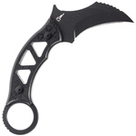 FOX kések FX-803 TRIBAL K tömör kés - karambit 7,8 cm, teljesen fekete, G10, Kydex hüvely