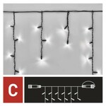 D2CC01 Emos Lighting Profi LED spojovacia reťaz čierna – cencúle, 3 m, vonkajšia, studená biela