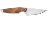 MKM MK MA01-O MAKRO 1 Drop Point všestranný nůž 7,3 cm, Satin, olivové dřevo, kožené pouzdro