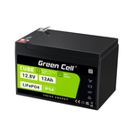 LFPGC12V12AH Green Cell CUBE LiFePO4 12Ah 12,8V 153,6Wh lítium-vas-foszfát akkumulátor kerekesszékhe