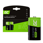 GR16 Green Cell Rechargeable baterie 4x D R20 HR20 Ni-MH 1.2V 8000mAh