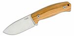 M2M UL LionSteel Fixed Blade M390 satin blade, Olive dřevo handle, kožený sheath