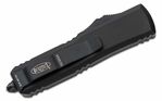 Microtech 231-2T UTX-85 Black Tactical Partial Serrated automatický nôž 7,6 cm, celočierna, hliník