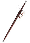 Cold Steel 88HTB Német Long Sword gyűjthető hosszú kard 90,2 cm, bőr, bőr hüvely
