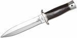 Gil Hibben GH5078 DOUBLE EDGE BOOT KNIFE pevný nôž 13,7 cm, drevo Pakka, kožené puzdro