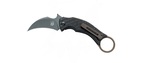 FOX Knives FX-591 Tic BR Black Bird kapesní nůž - karambit 6,5 cm, celočerný, uhlíkové vlákno