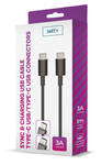 SETTY USB-C kábel 1m 3A GSM106097 čierna