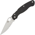 Spyderco C36GPS2 Military 2 Reveal 13 zsebkés 10,2 cm, részleges fogazás, szatén, fekete, G10