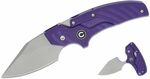 C21036-2 CIVIVI Typhoeus Purple G10 Handle_x000D_ Stonewashed 14C28N Blade_x000D_ With 1PC Black Lea