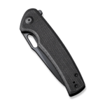 S20065-3 Sencut Vesperon Black Canvas Micarta Handle Black 9Cr18MoV Blade Liner Lock