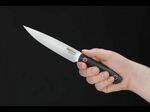 Böker Manufaktur Solingen 131265 Saga univerzálny kuchynský nôž 15,2 cm, čierna, G10