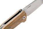 KUR UL LionSteel Liner Lock Sleipner Blade, OLIVE WOOD handle, IKBS