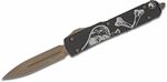 Microtech 122-13DC Ultratech Bronze Skull/Death automatický nůž 8,8 cm, bronzová, černá, hliník