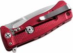 LionSteel SR22A RS Aluminium Red vreckový nôž 8 cm, červená, hliník, rozbíjač skla