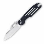 Kizer Ki4562A2 Cormorant Black/White Stripes zsebkés 8,2 cm, fekete-fehér, G10, csíkos