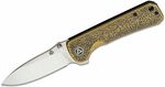 QS131-K QSP Knife Hawk 14C28N, sárgaréz narancshéj textúrával K