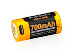 ARB-L16-700UP Fenix újratölthető akkumulátor mikro-USB csatlakozóval, 16340 RCR123A, 700 mAh