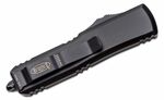 Microtech 232-3T UTX-85 Black Tactical Serrated automatický nůž 7,6 cm, celočerná, hliník