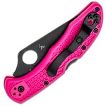 Spyderco C11FPPNS30VBK Delica 4 Lightweight Black-Pink kapesní nůž 7,4 cm, černá, růžová, FRN