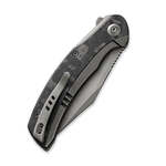 WE19022F-2 We Knife Snick Gray Titanium Handle With Marble Carbon Fiber Inlay Gray Stonewash