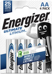 Energizer Ultimate Lithium AA / 4 FR6 / 4 1,5V lithiové tužkové baterie 4ks 7638900262643