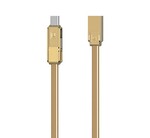 Remax RC-070th dátový kábel 3v1 (USB-C, micro-USB, lightning) 1m zlatý AA-7068