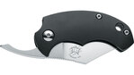 FOX Knives FX-519 Drago Piemontes zsebkés 4,5 cm, fekete, G10, biztosító nélkül, bőrtokkal