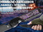 Ki3634A2 Kizer Militaw titán, Fatcarbon S45VN