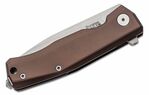 LionSteel MT01A ES Myto Earth Brown zsebkés 8,3 cm, Stonewash, barna, alumínium