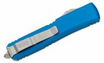 Microtech 122-12BL Ultratech Blue Full Serrated automatický nůž 8,8 cm, Stonewash, modrá, hliník