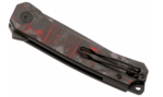 QSP Knife QS139-F2 Osprey CF G10 Red vreckový nôž 8,2 cm, Blackwash, červená, uhlíkové vlákno, G10