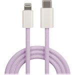 Maxlife MXUC-06 nylonový kabel USB-C - Lightning 1,0 m 20W fialová (OEM0101124)