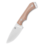 QSP Knife QS124-A Workaholic SK03 Brown vonkajší nôž 8,8 cm, hnedá, Micarta, kožené puzdro