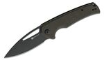 S21013-3 Sencut Mims Dark Green Canvas Micarta Handle Black Stonewashed 9Cr18MoV Blade