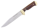 Muela PL-18R speciální prodlužovací zavírací nůž 18 cm, dřevo Pakka, mosaz, kožené pouzdro