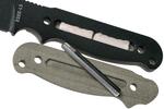 ESEE-LS-PE Laser Strike univerzális kés 12,7 cm, fekete, natúr Micarta, Kydex tok