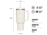 10-10824-453 STANLEY The Quencher H2.O FlowState™ krém Tonális termopalack, krém, 1,18 liter